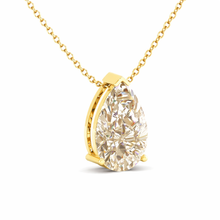Load image into Gallery viewer, Pear Cut Solitaire Pendant