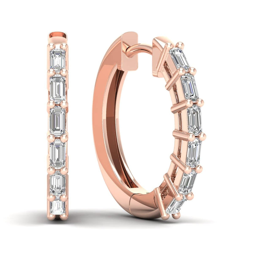 Emerald Cut Hoops