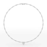 12.54 Carat Heart Shape Tennis Necklace