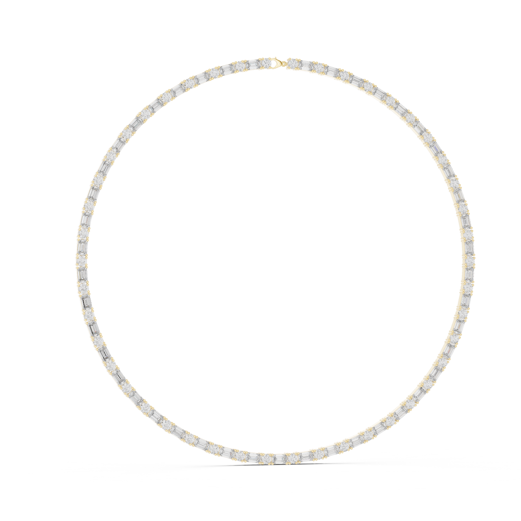 Round & Emerald Necklace
