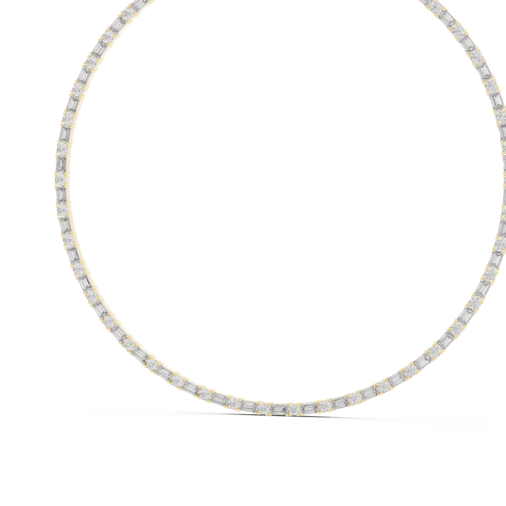 Round & Emerald Necklace