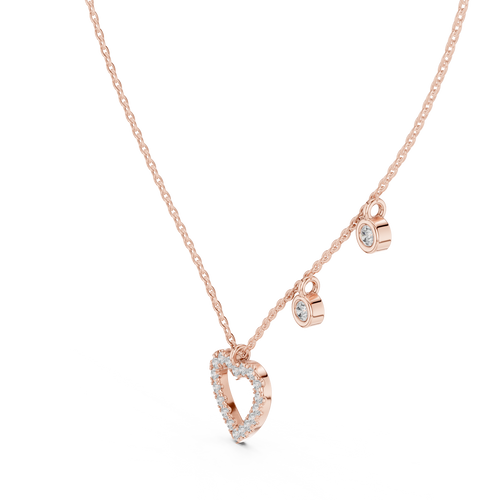 Round Heart Shape Necklace