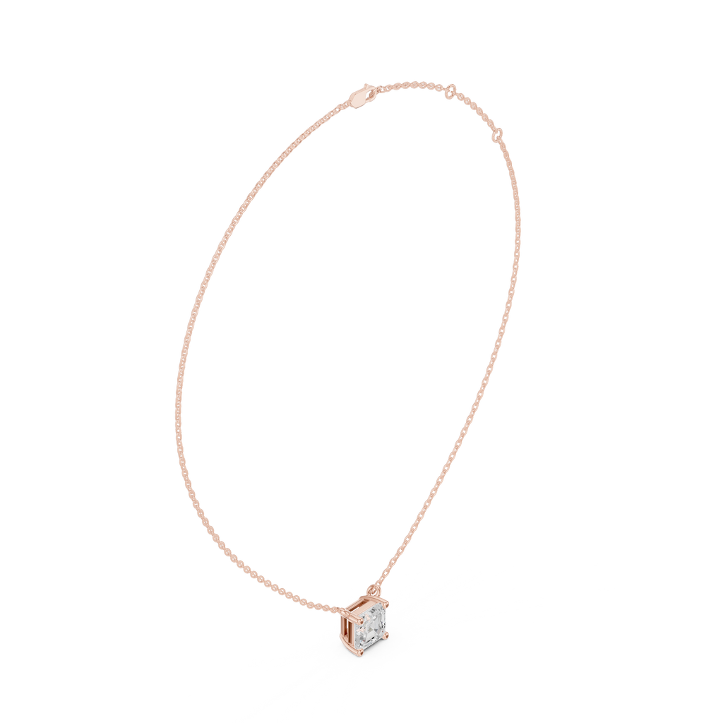 Asscher Solitaire Pendant