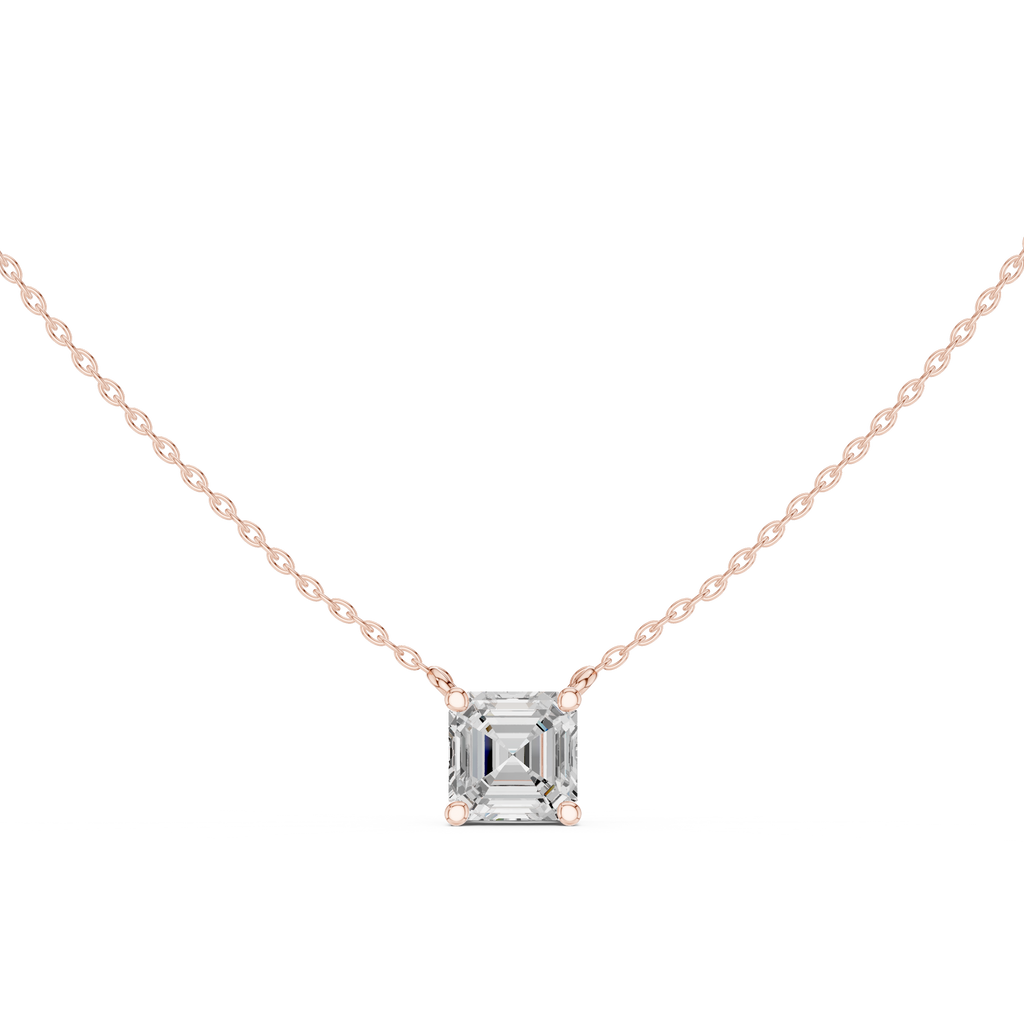 Asscher Solitaire Pendant