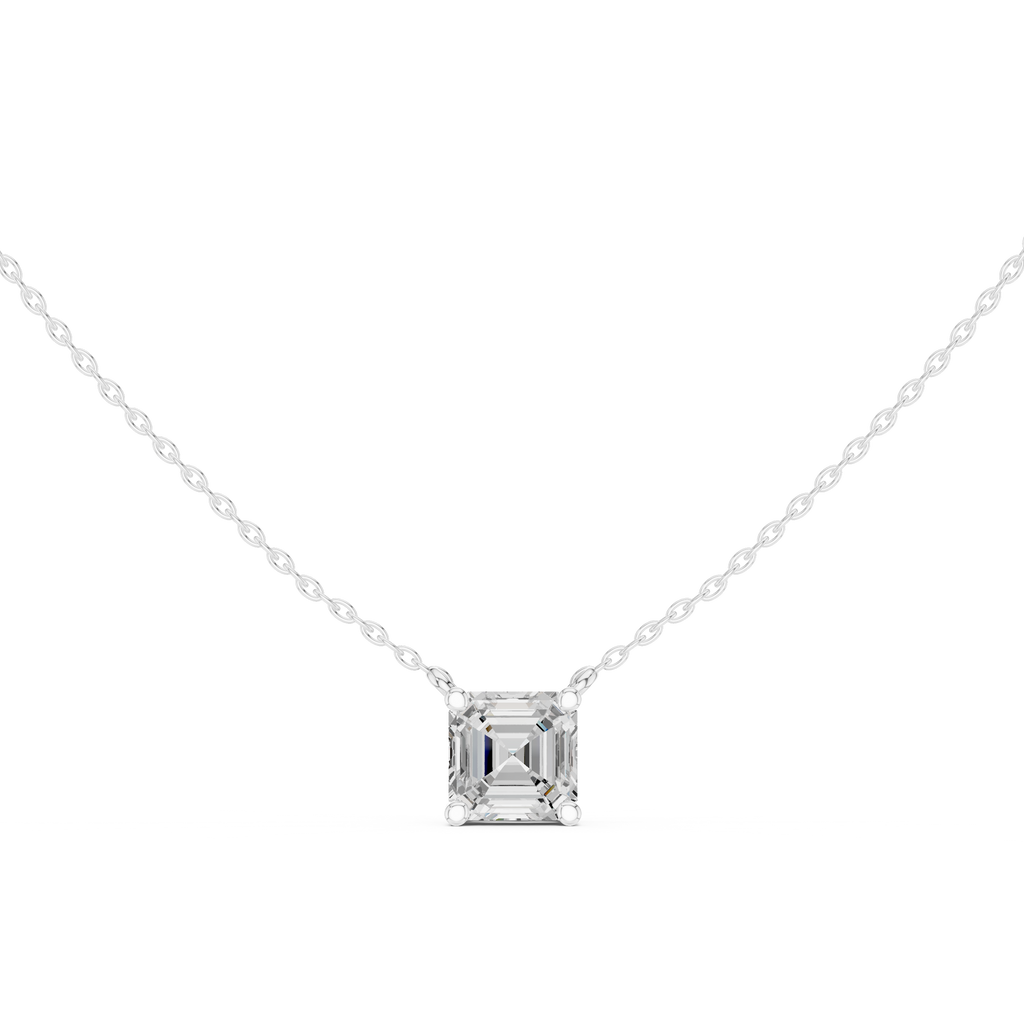 Asscher Solitaire Pendant