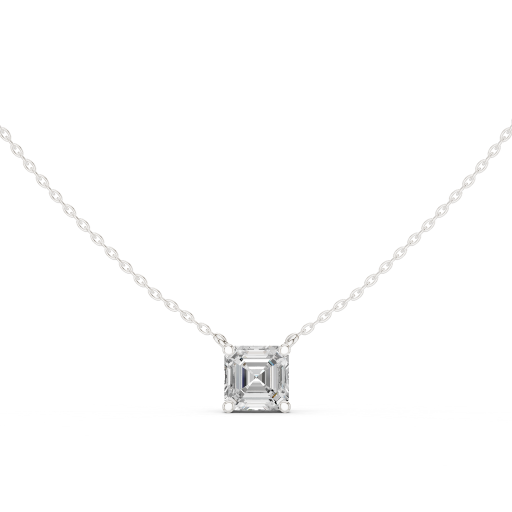 Asscher Solitaire Pendant