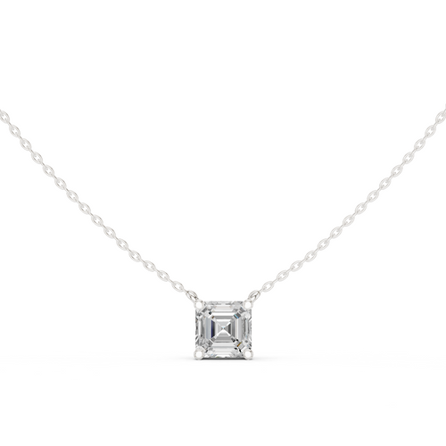 Asscher Solitaire Pendant