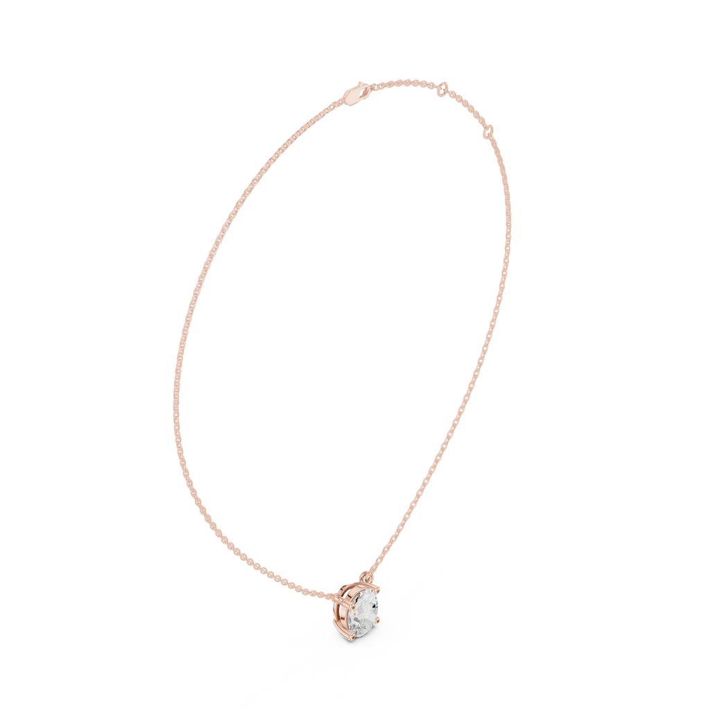 Oval Solitaire Pendant