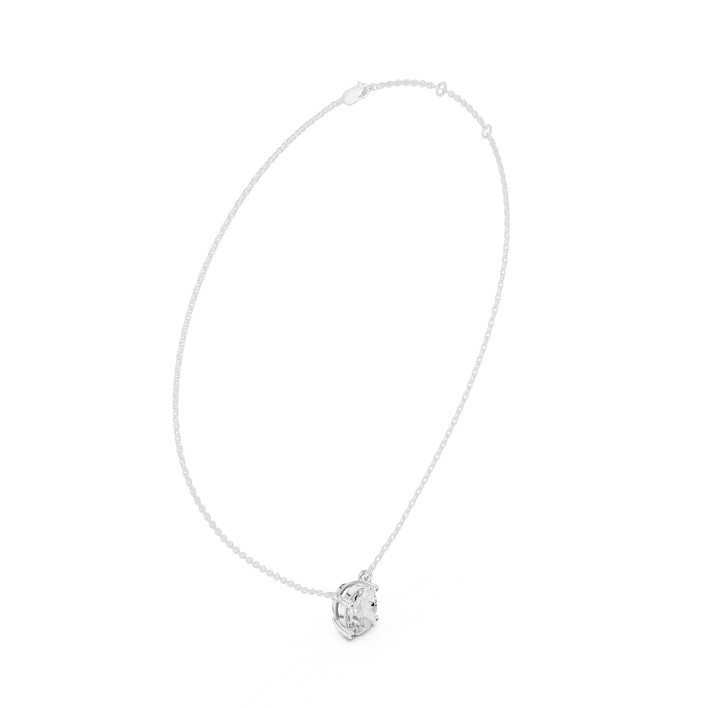 Oval Solitaire Pendant