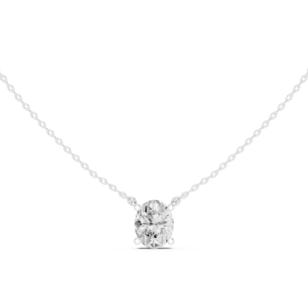 Oval Solitaire Pendant
