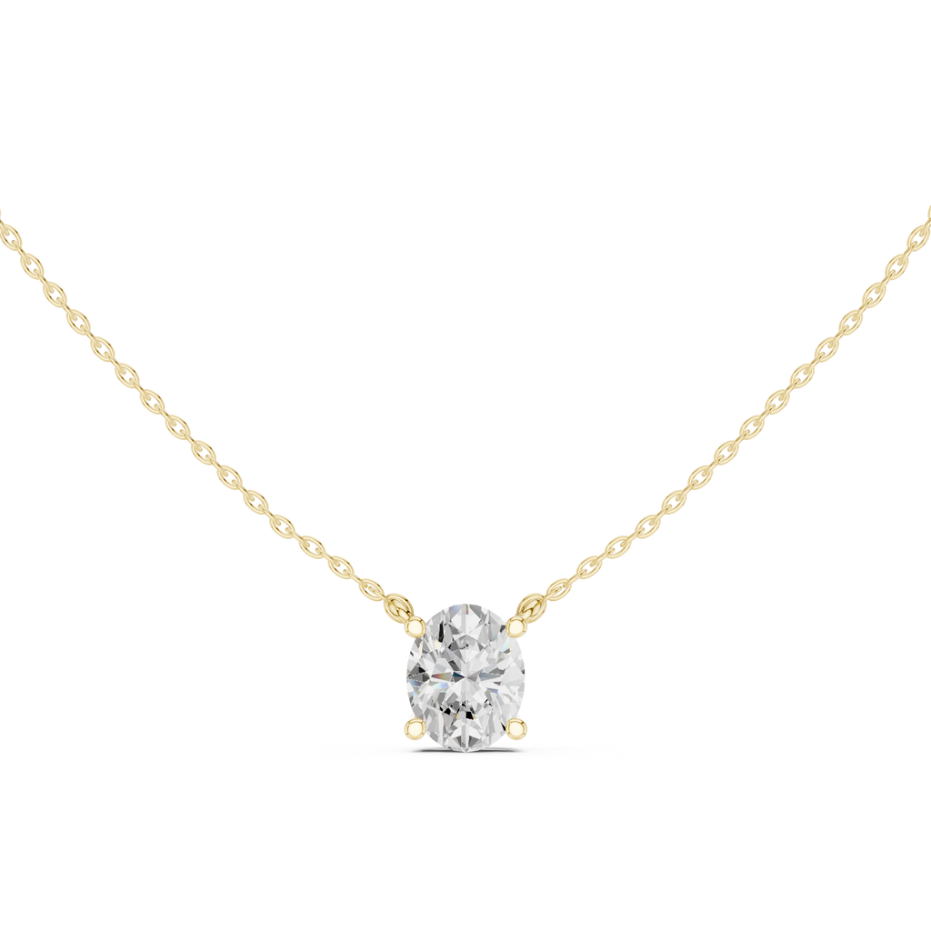 Oval Solitaire Pendant