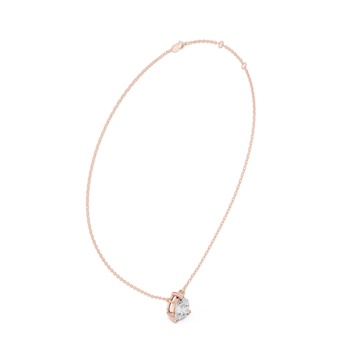 Pear Solitaire Pendant