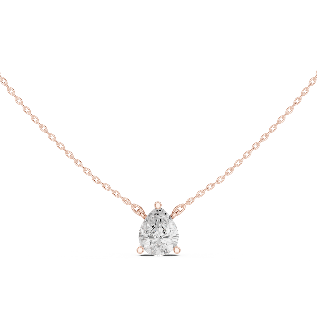 Pear Solitaire Pendant