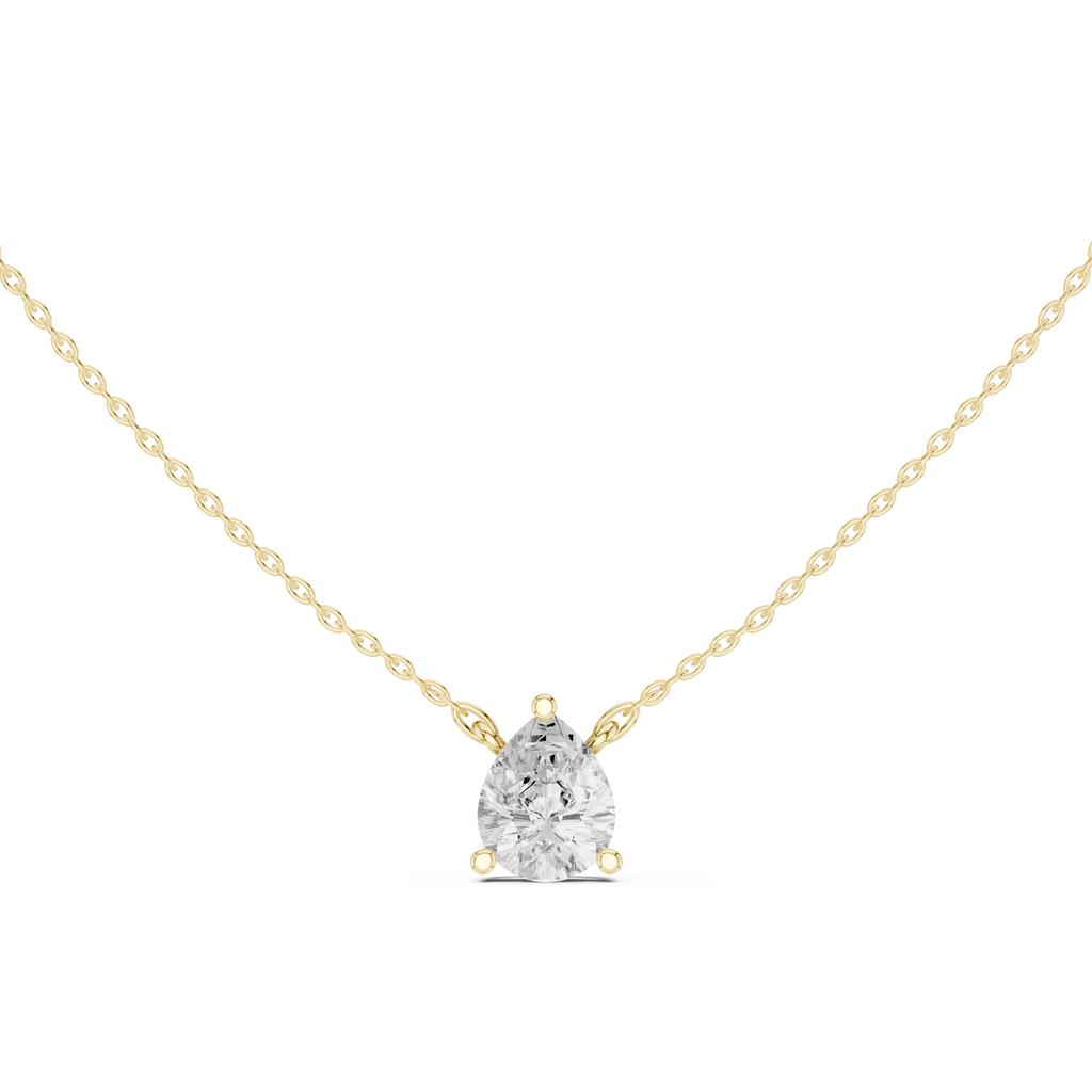 Pear Solitaire Pendant