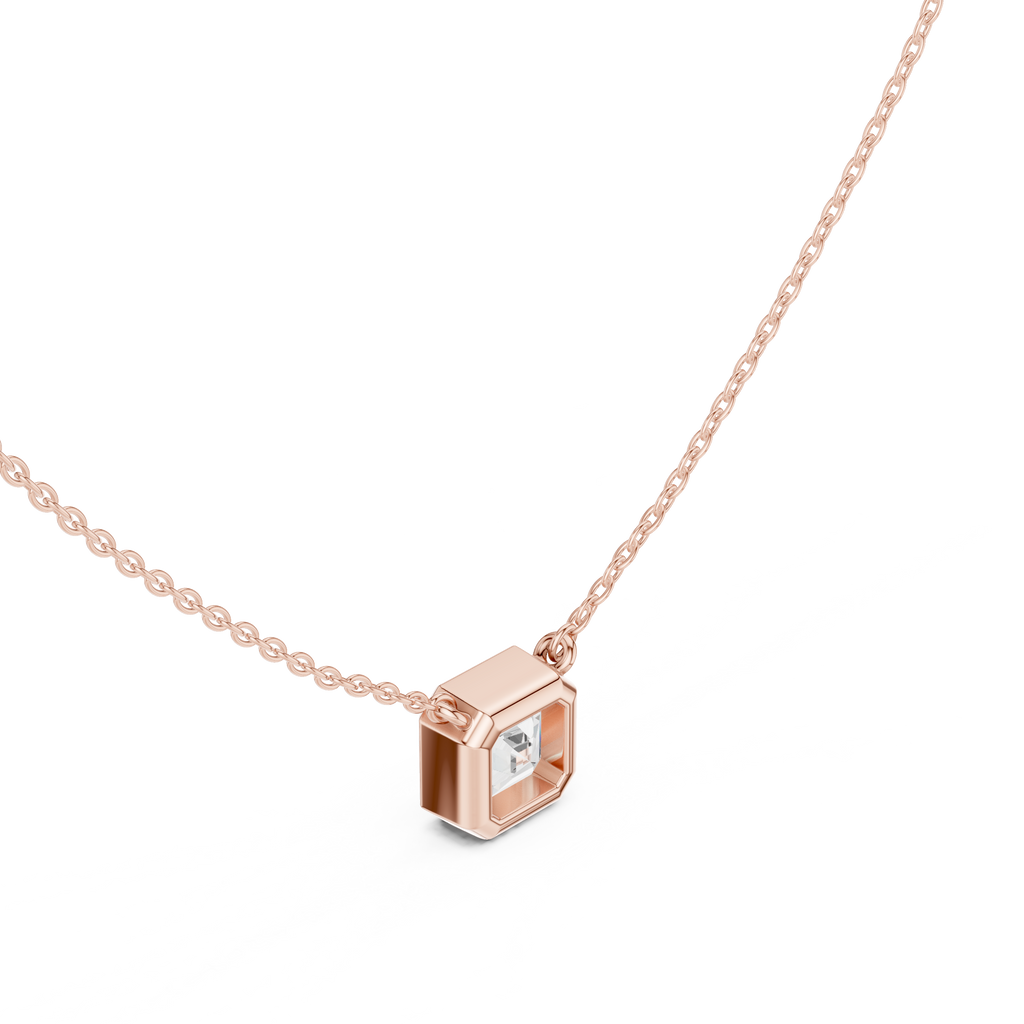Asscher Solitaire Pendant