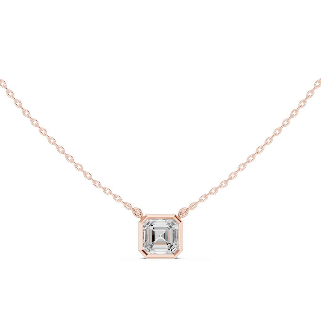 Asscher Solitaire Pendant