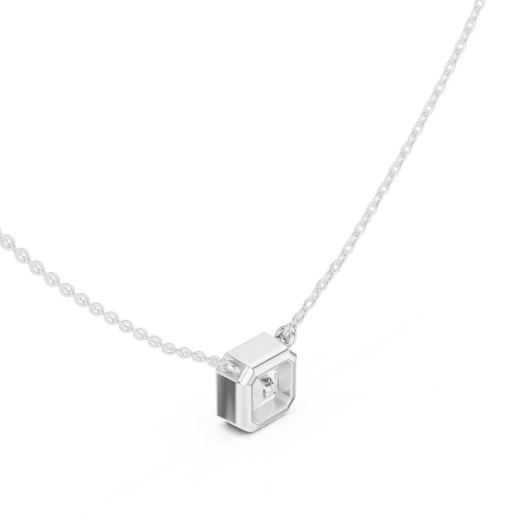 Asscher Solitaire Pendant