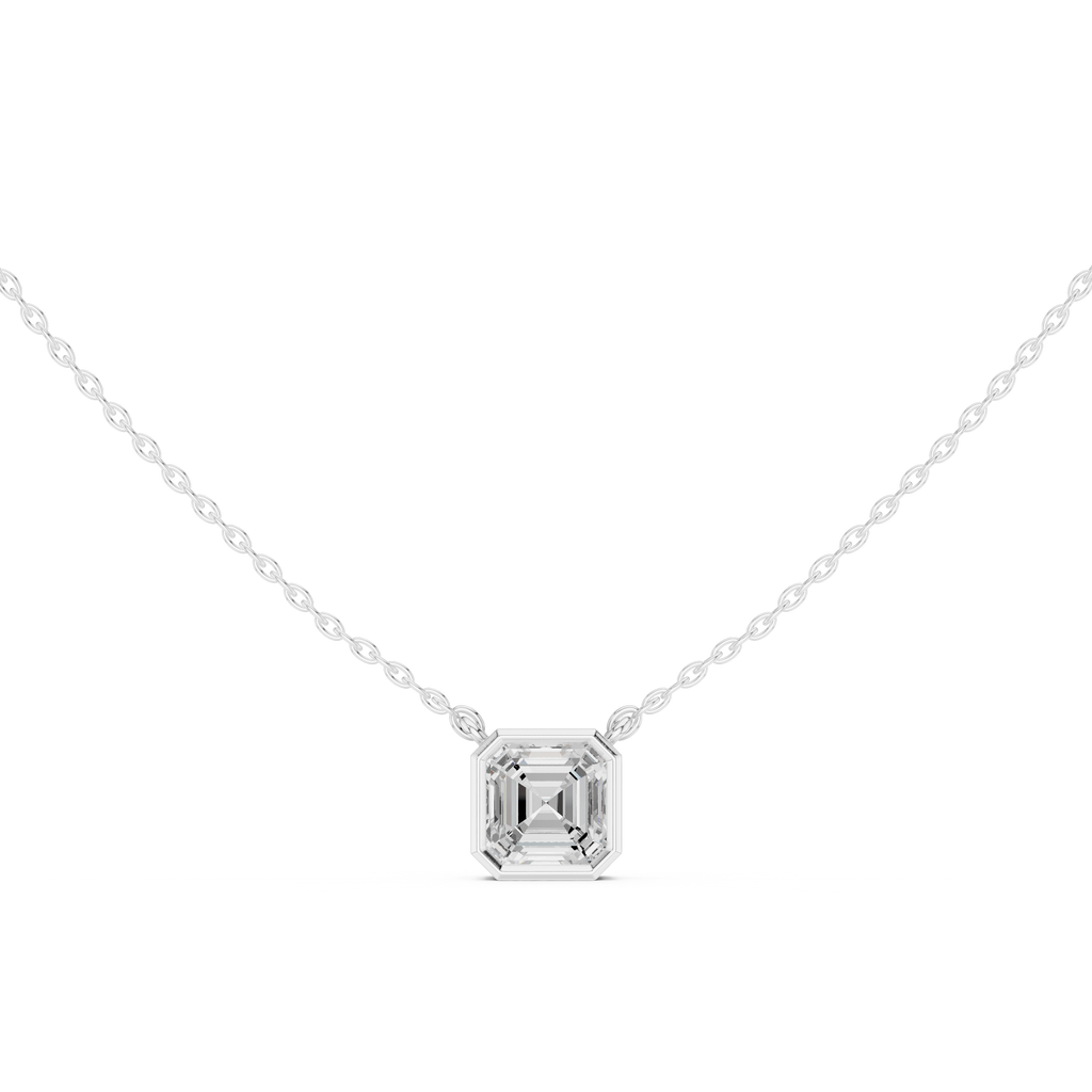 Asscher Solitaire Pendant
