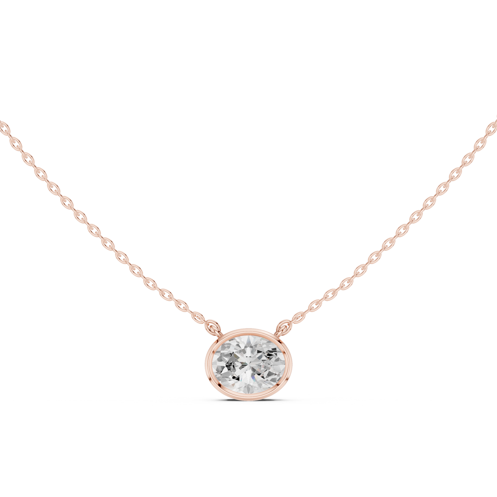 Oval Solitaire Pendant