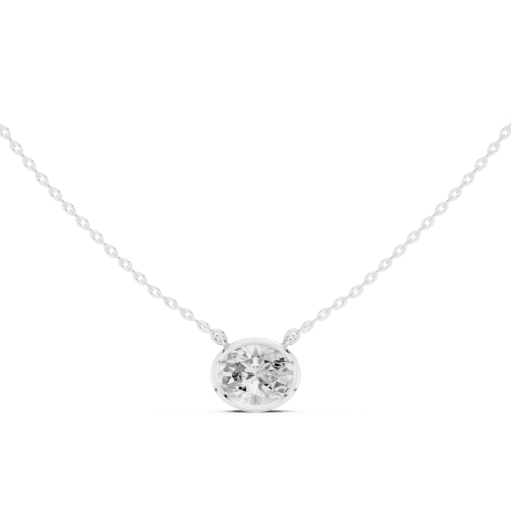 Oval Solitaire Pendant