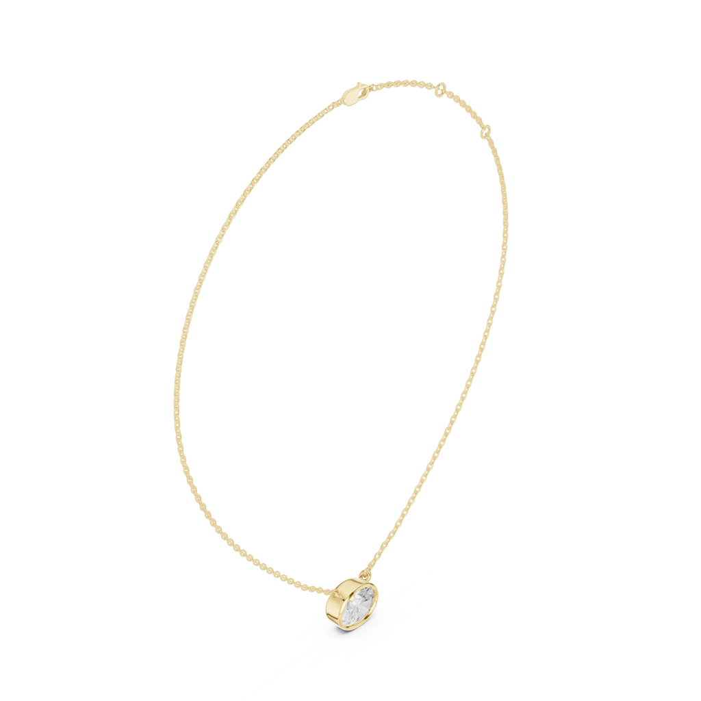 Oval Solitaire Pendant