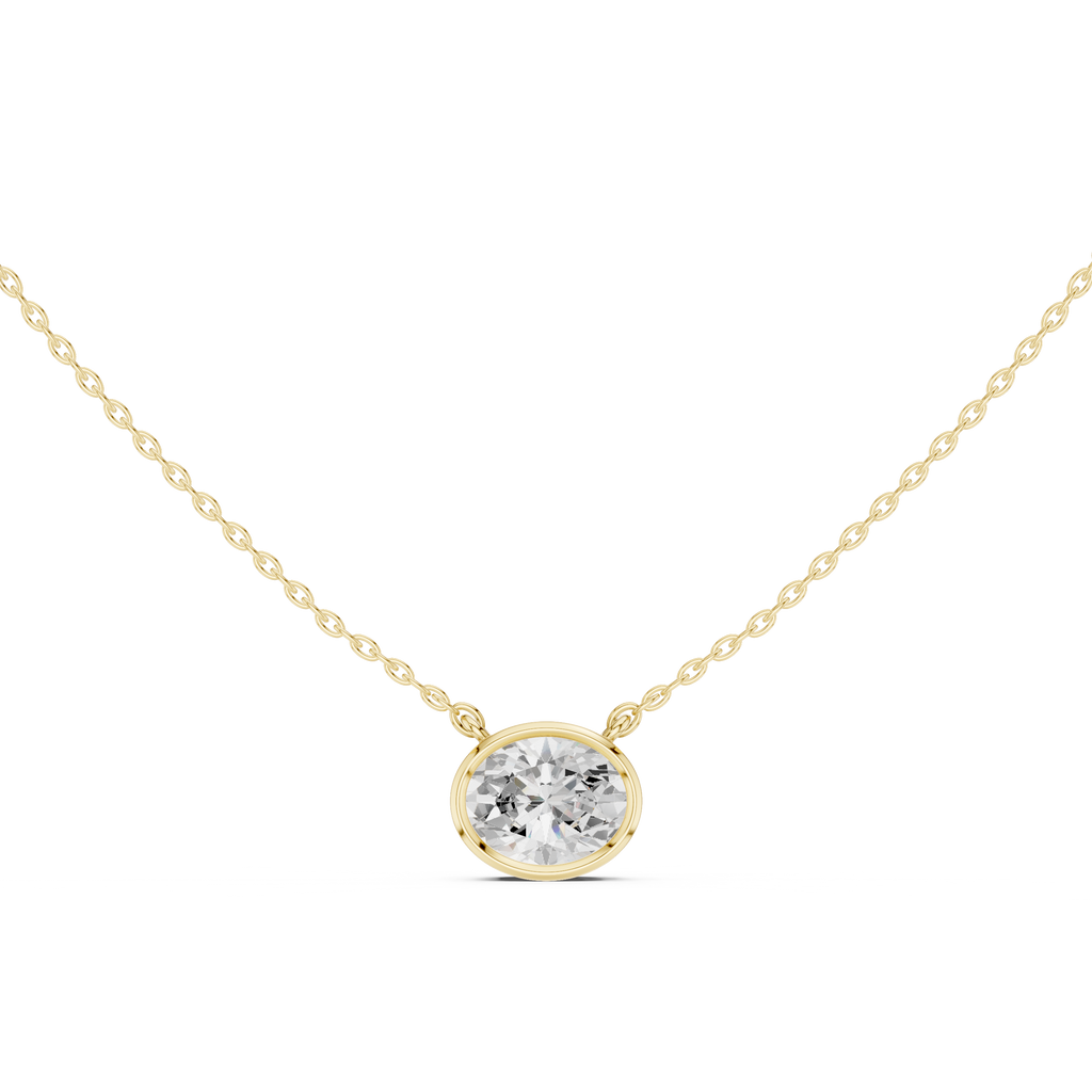 Oval Solitaire Pendant