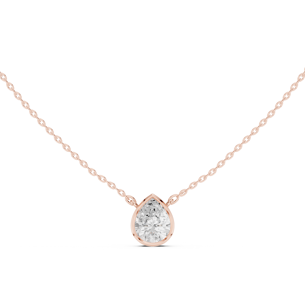 Pear Solitaire Pendant