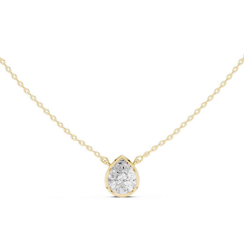 Pear Solitaire Pendant