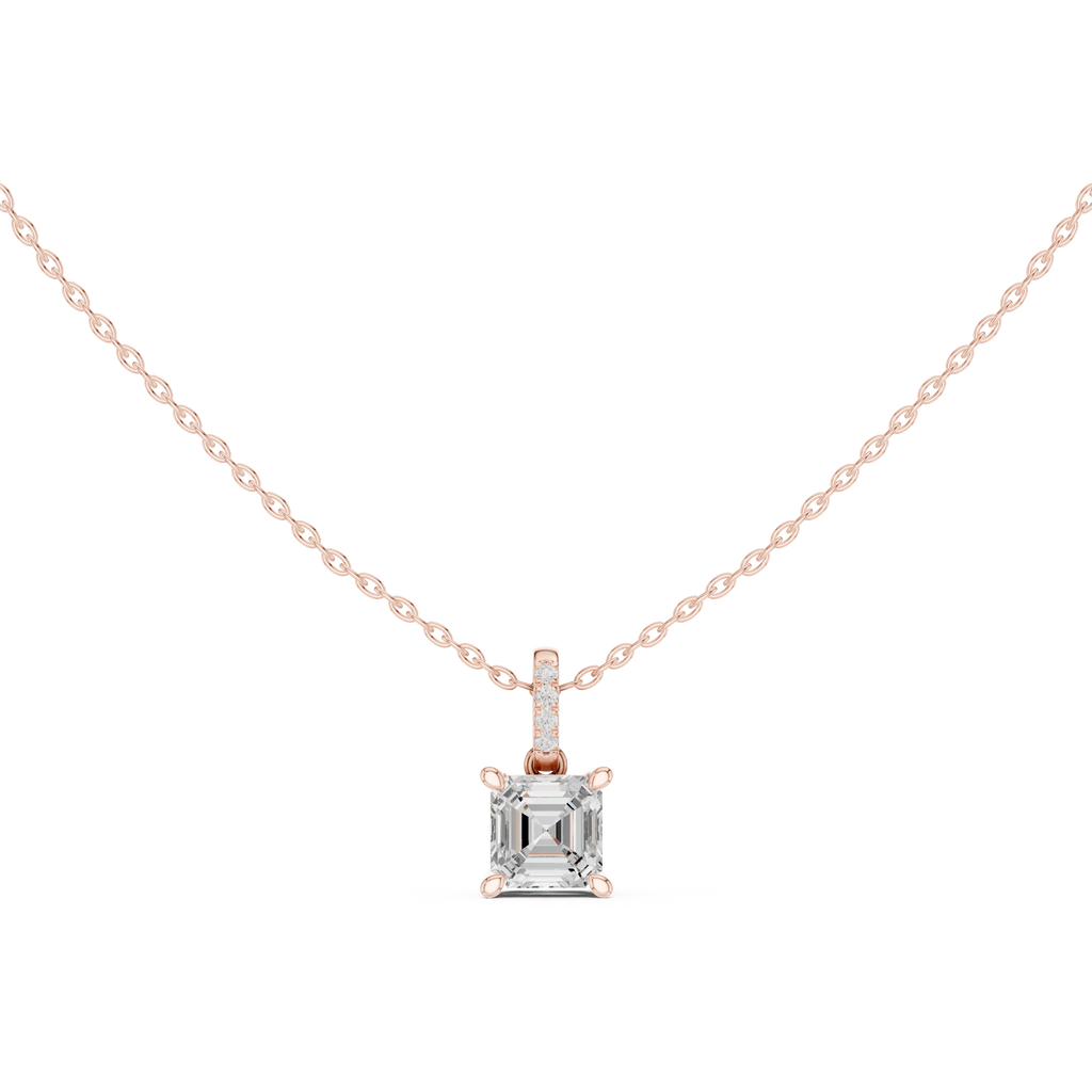 Asscher Solitaire Pendant
