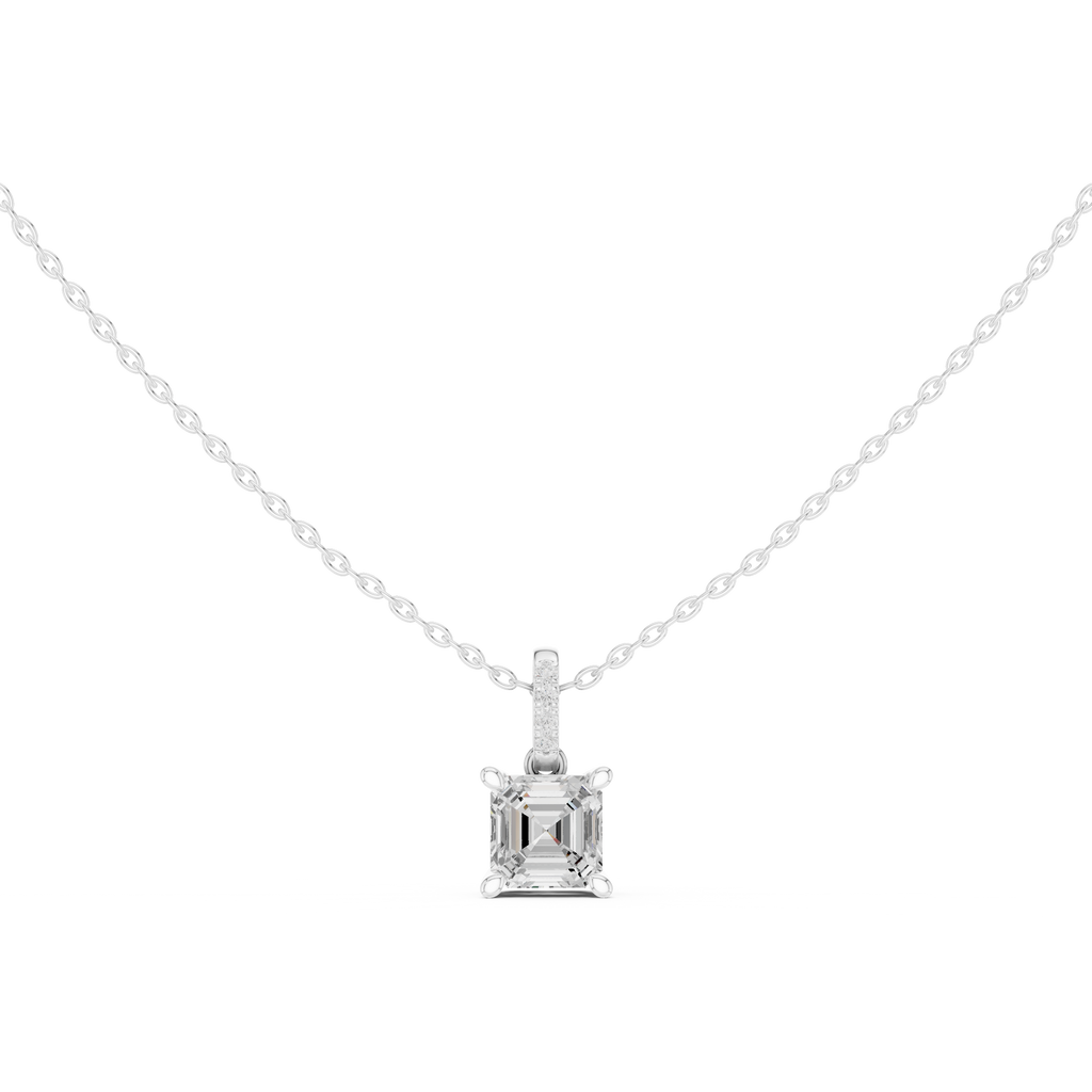 Asscher Solitaire Pendant