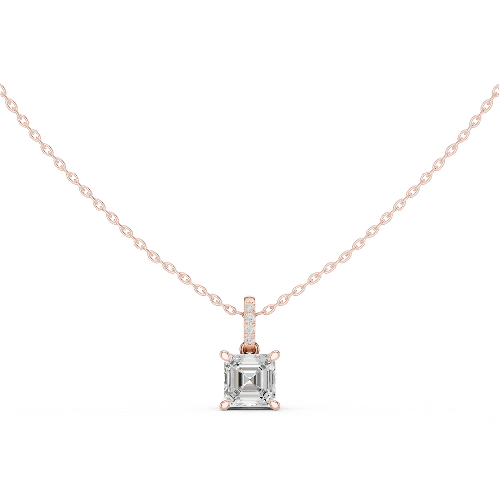 Asscher Solitaire Pendant