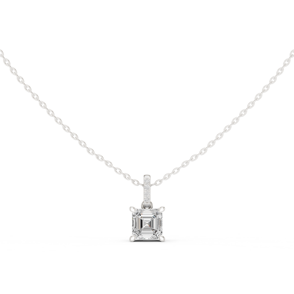 Asscher Solitaire Pendant