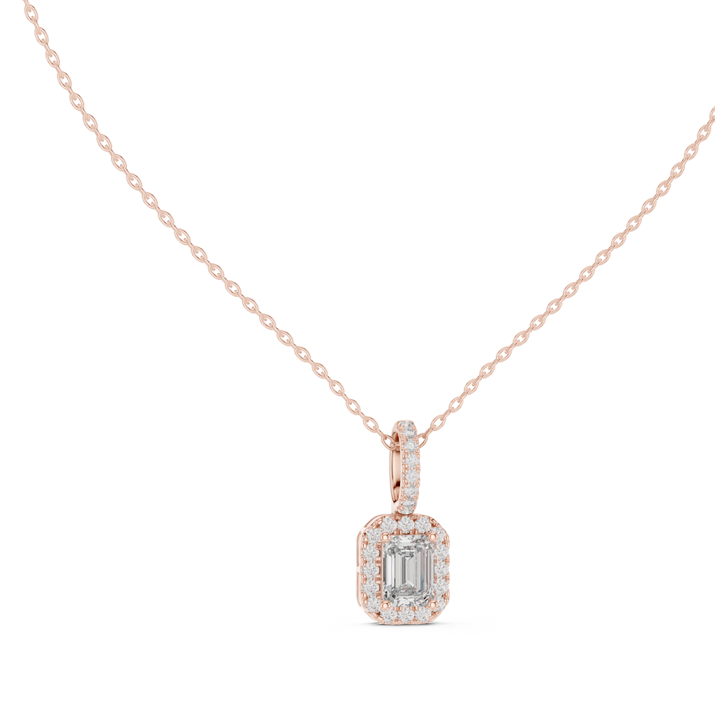 Emerald Halo Pendant