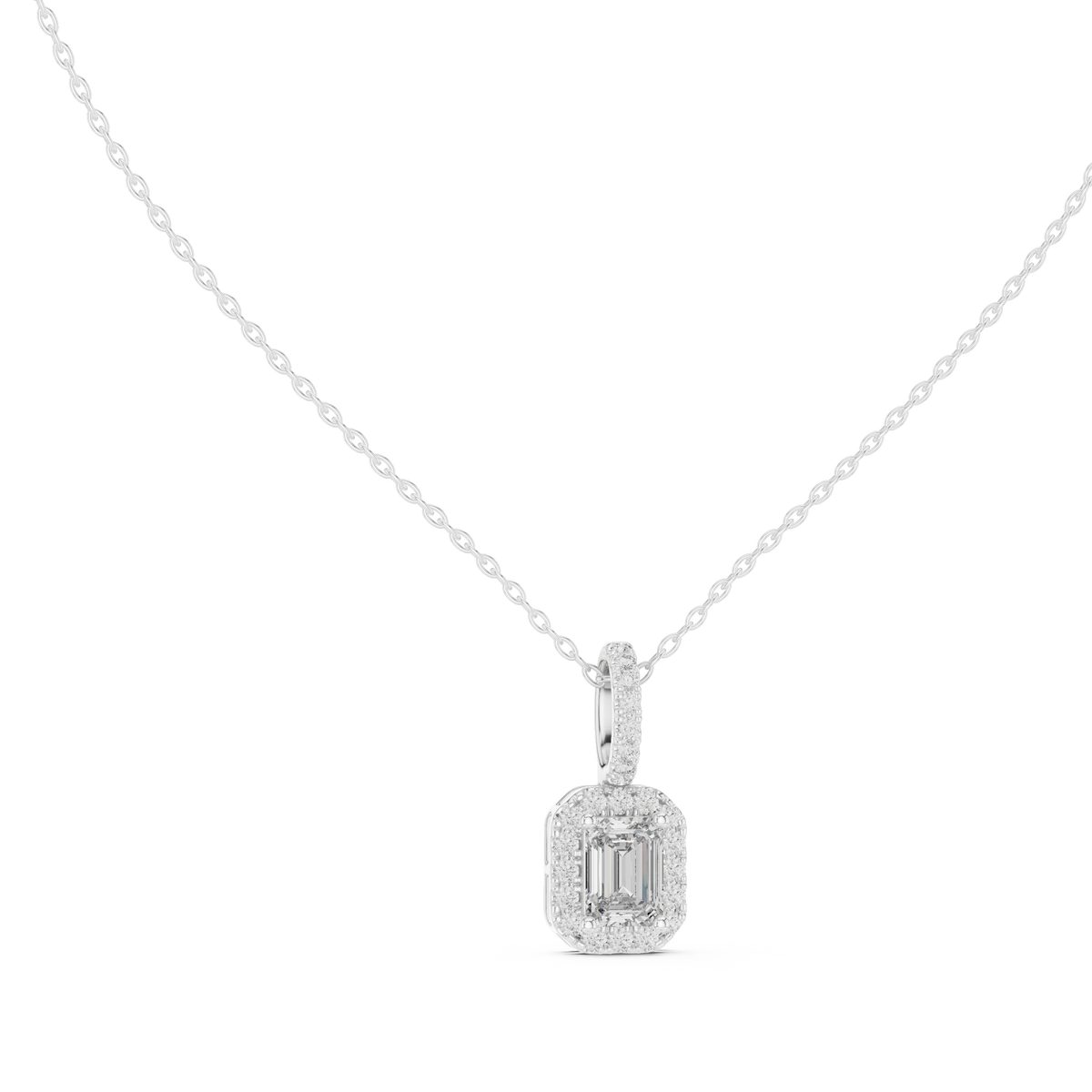 Emerald Halo Pendant