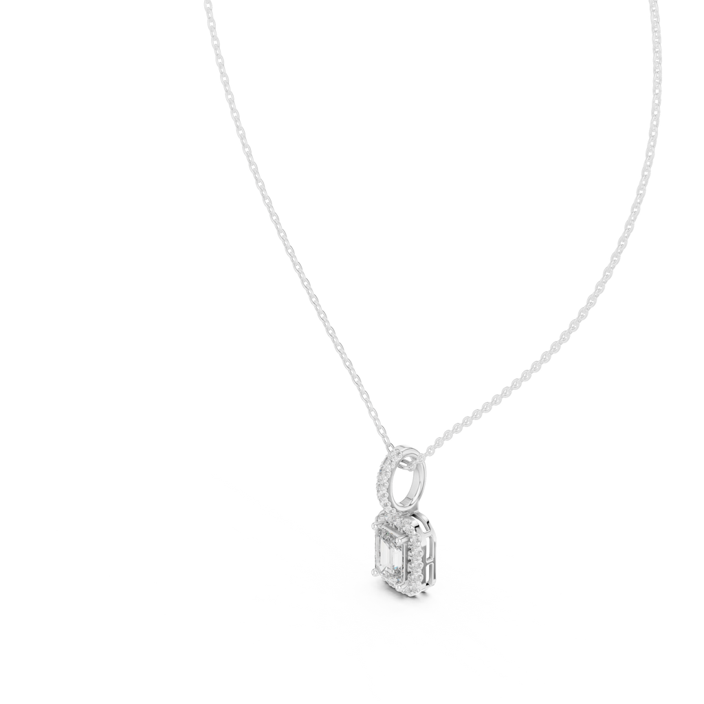 Emerald Halo Pendant