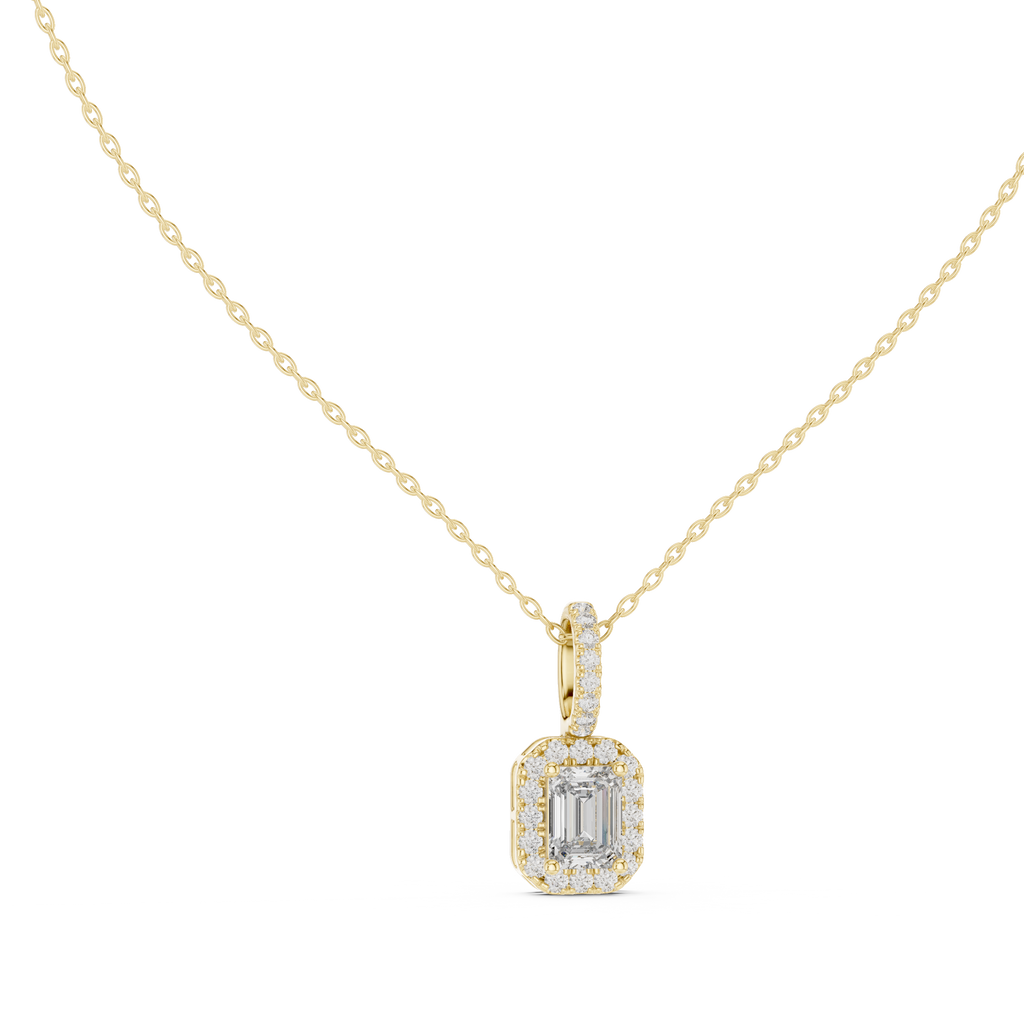 Emerald Halo Pendant