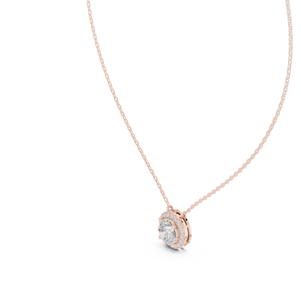 Round Halo Pendant
