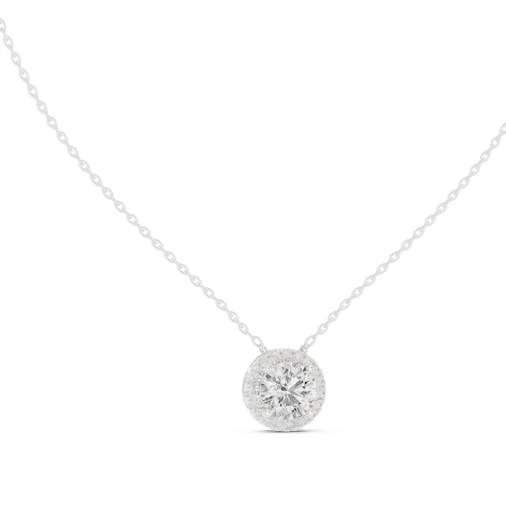 Round Halo Pendant