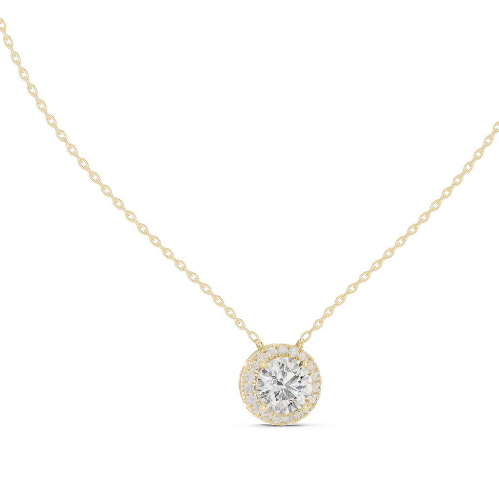 Round Halo Pendant