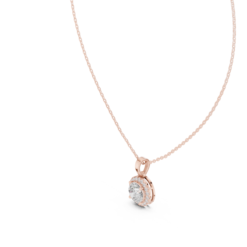 Round Halo Pendant