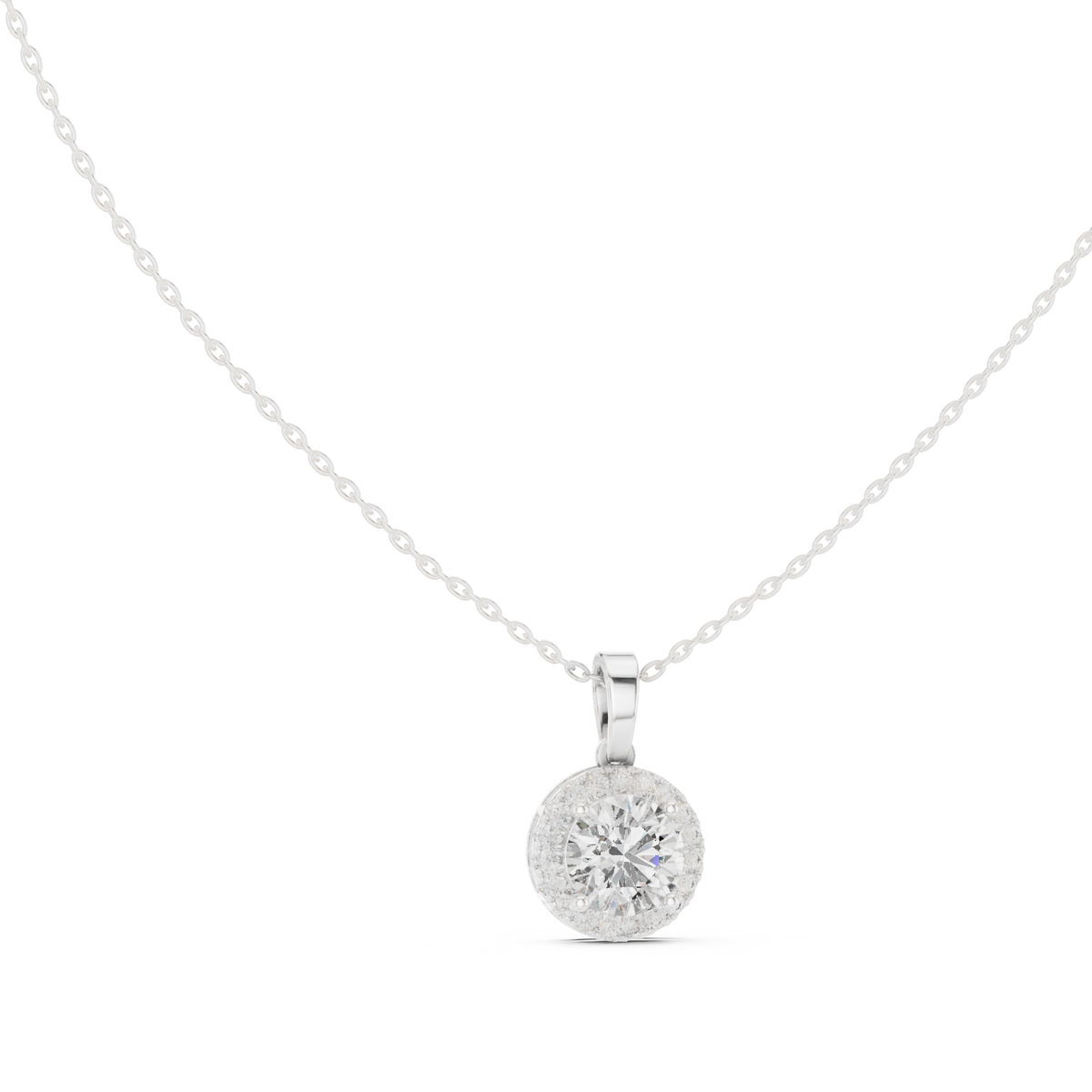 Round Halo Pendant