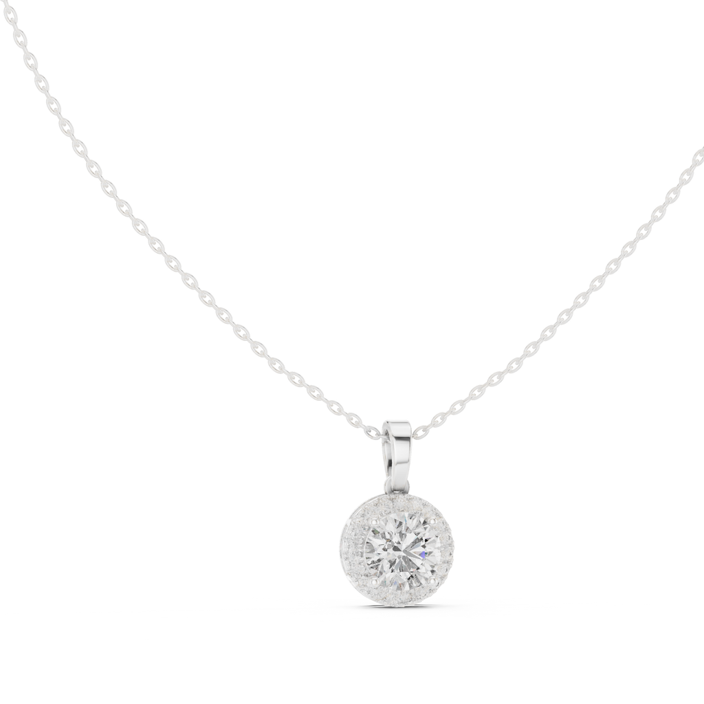 Round Halo Pendant