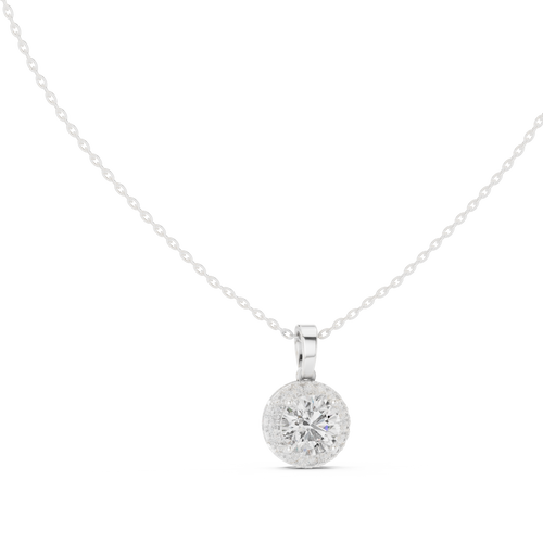Round Halo Pendant