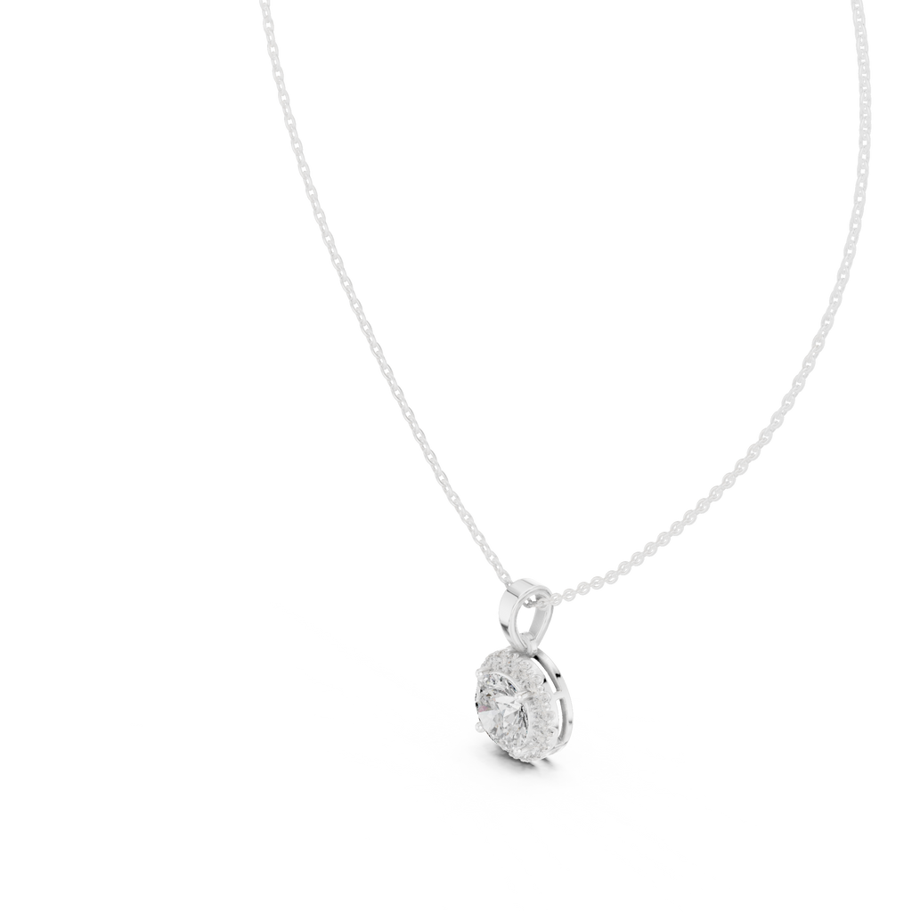Round Halo Pendant