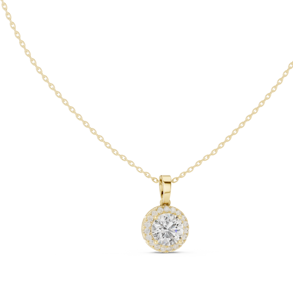 Round Halo Pendant