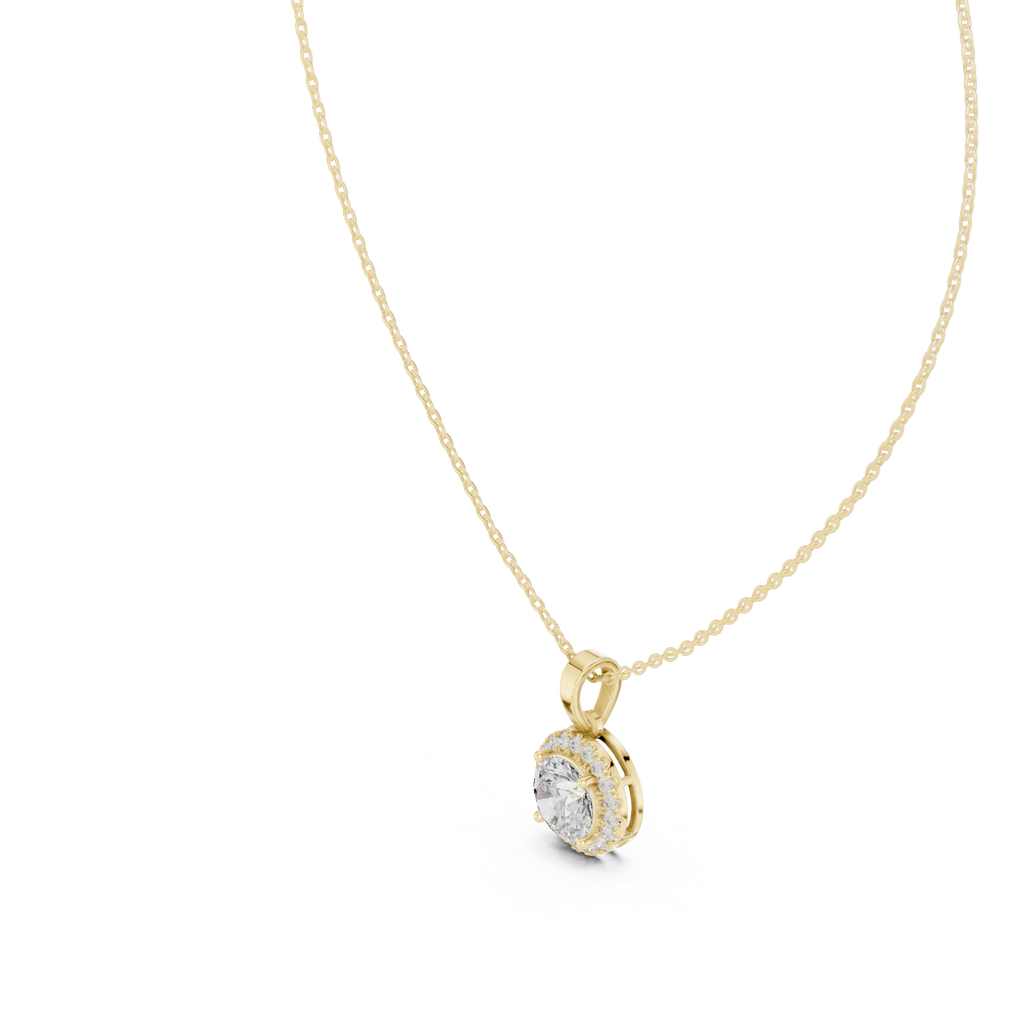 Round Halo Pendant