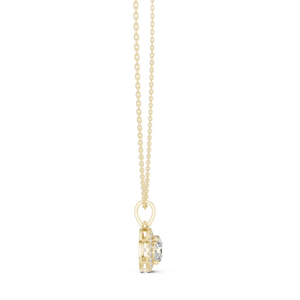 Round Halo Pendant