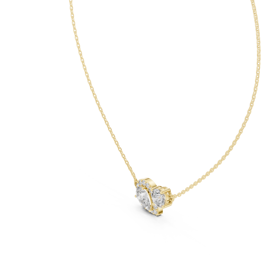 Toi et Moi Halo Pendant