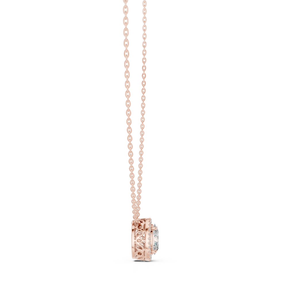 Oval Halo Pendant