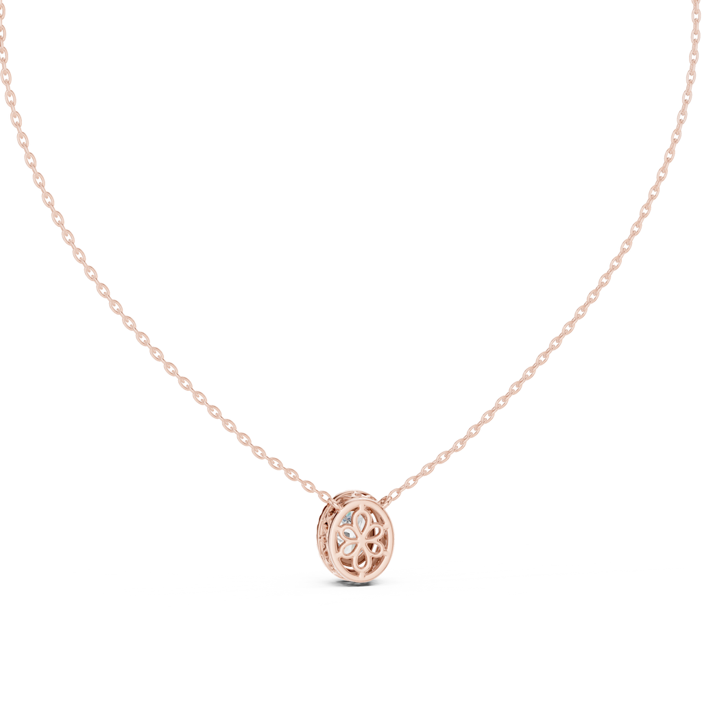 Oval Halo Pendant